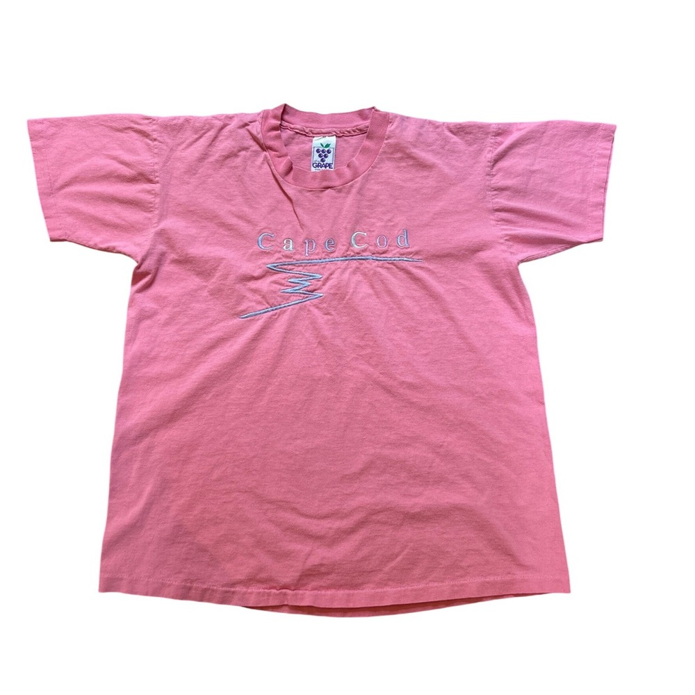 Soft as a Grape Cape‎ Cod T Shirt Mens Pink Excellent Vintage Embroidered SIZE L